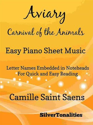 cover image of Aviary Carnival of the Animals Easy Piano Sheet Music